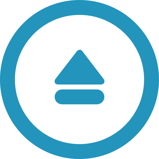 Eject multimedia music player multimedia option icon
