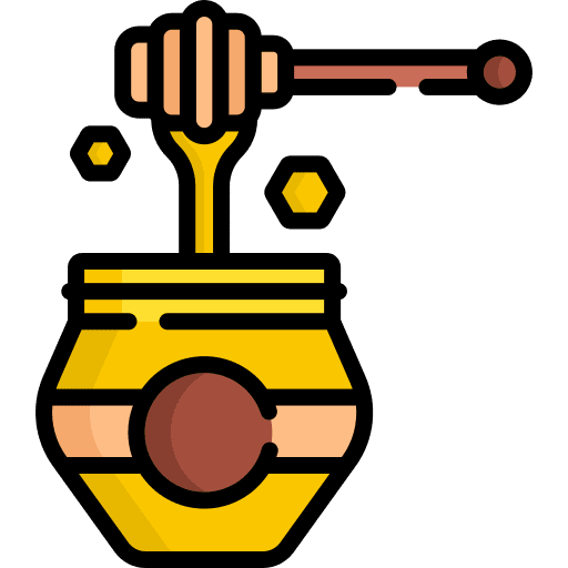 Honey jar healthy bee organic icon Honey jar healthy bee organic icon