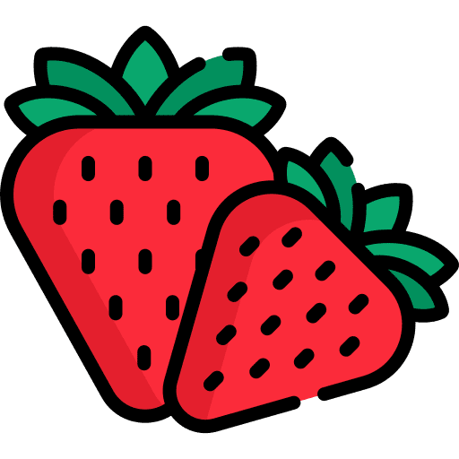 Strawberry food and restaurant diet vegan icon Strawberry food and restaurant diet vegan icon