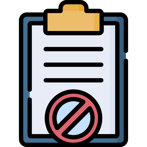 Prohibition files and folders prohibition task icon Prohibition files and folders prohibition task icon
