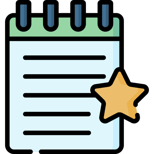 Star notebook notepad files and folders icon Star notebook notepad files and folders icon