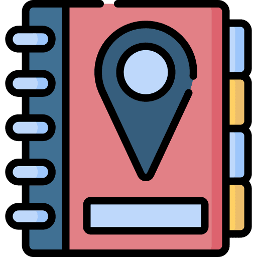 Address notebook location address book icon Address notebook location address book icon