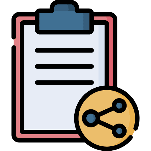Share files and folders document planning icon Share files and folders document planning icon