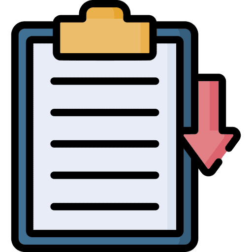 Download clipboard down arrow task icon Download clipboard down arrow task icon