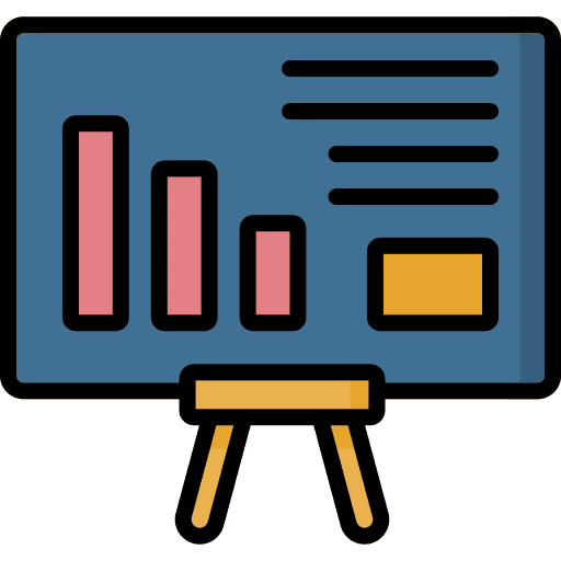 Presentation graphic financial business icon Presentation graphic financial business icon