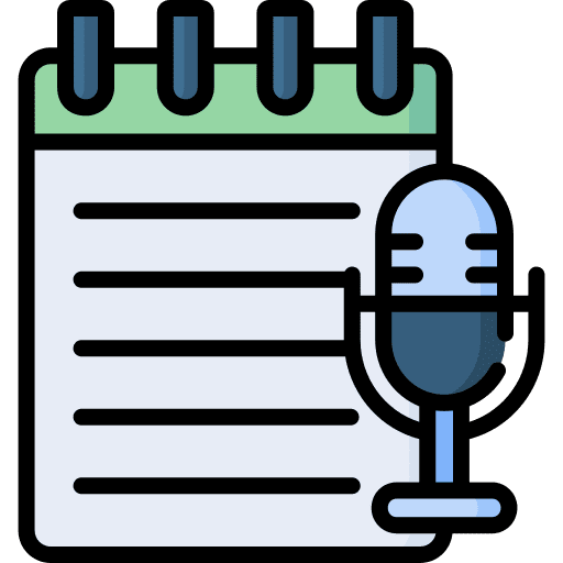 Voice message spring notebook voice recorder technology icon Voice message spring notebook voice recorder technology icon