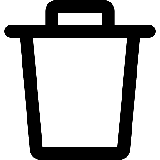 Delete garbage bin interface rubbish bin icon