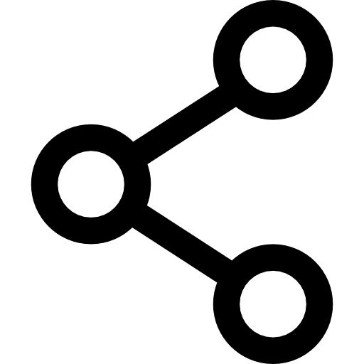 Share circles multimedia connector icon