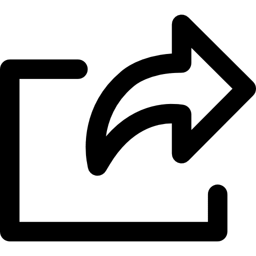 Share curve arrow interface sharing icon
