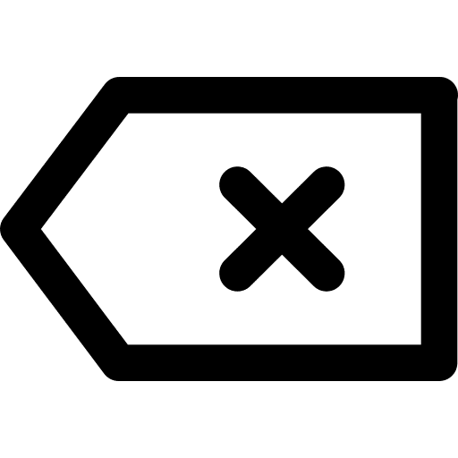 Delete erase interface tag icon