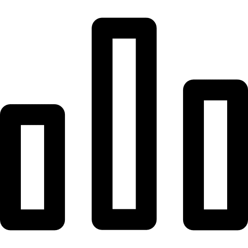 Bar chart statistics business stats icon
