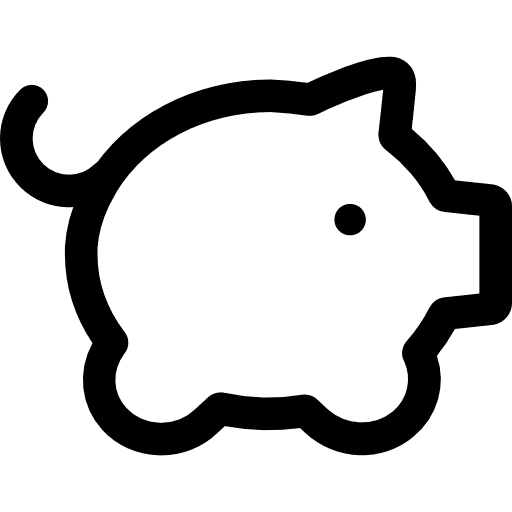 Piggy bank coin savings money icon