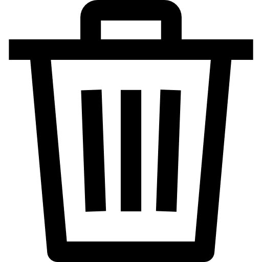 Delete bin file rubbish bin garbage bin icon