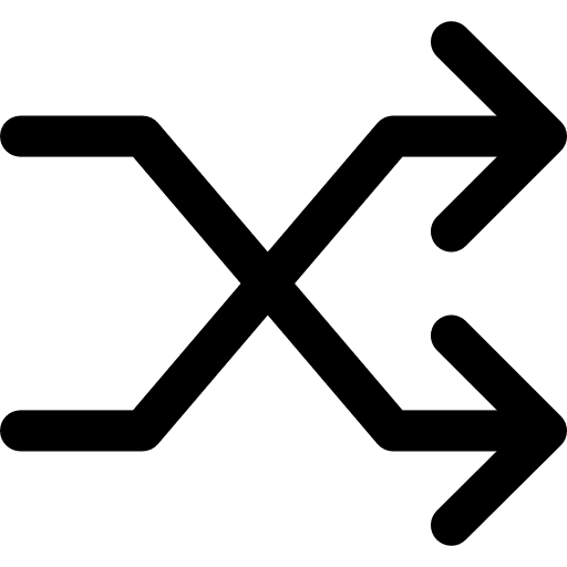 Random exchange substitute multimedia option icon