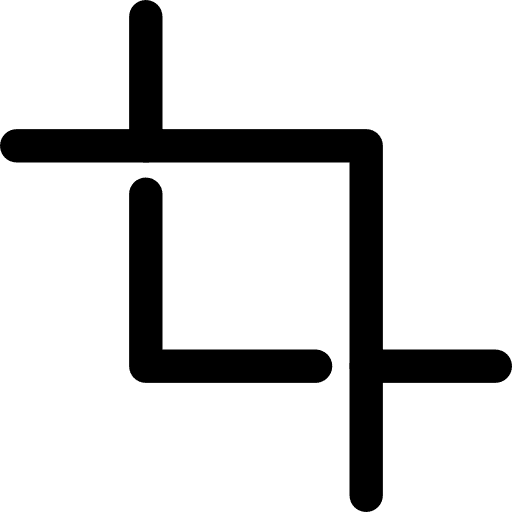 Crop shapes multimedia option cutter icon