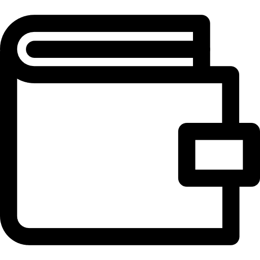 Wallet holder money billfold icon