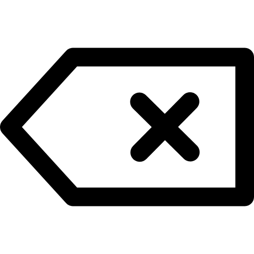 Delete label erase delete icon