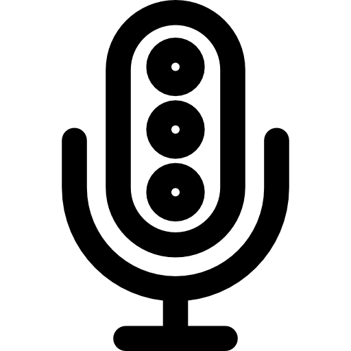 Microphone voice recording microphone technology icon