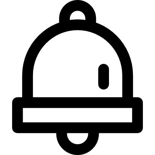 Bell alert musical instrument tools and utensils icon