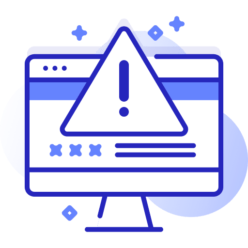 Error monitor notification electronics icon Error monitor notification electronics icon