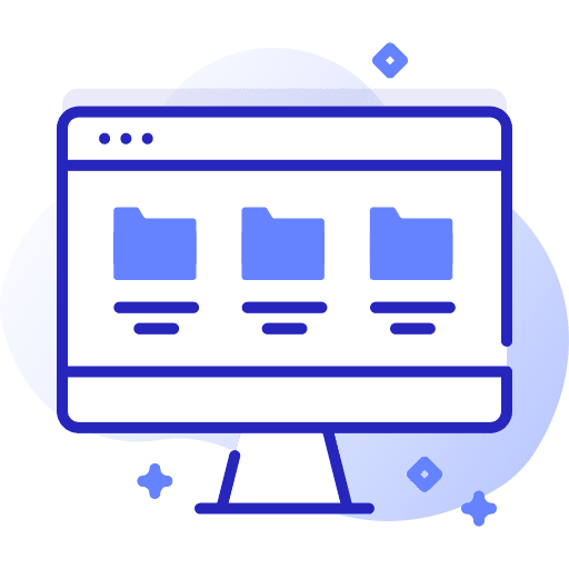 Folder file monitor screen icon Folder file monitor screen icon