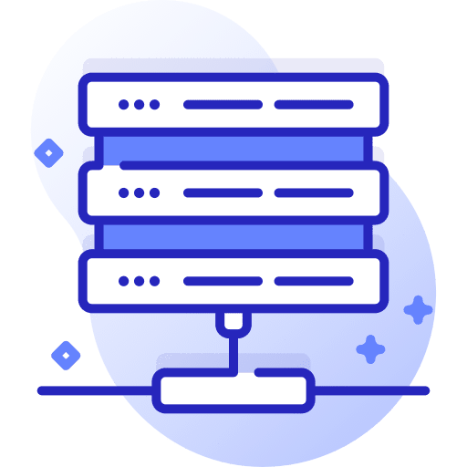Server hosting network storage icon Server hosting network storage icon