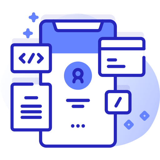 Profile ui smartphone code icon Profile ui smartphone code icon