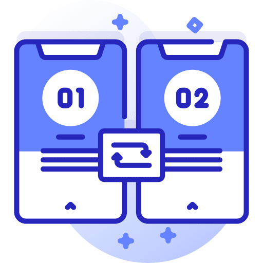 Synchronization smartphones connected networking icon Synchronization smartphones connected networking icon