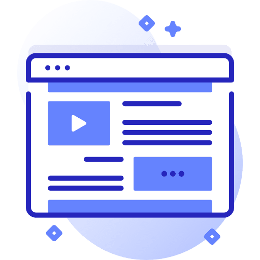 Video web page browser video icon Video web page browser video icon