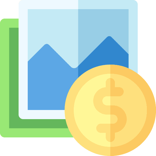 Stock payment coin stock icon