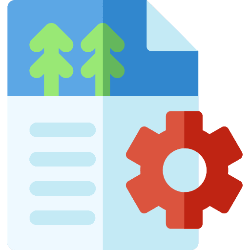 Content management file setting gear icon Content management file setting gear icon