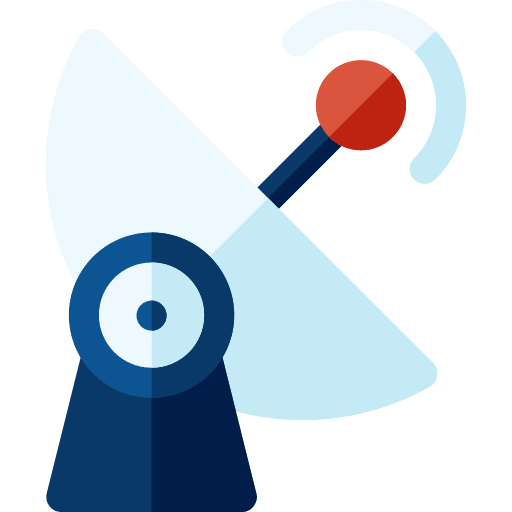 Dish parabolic communications signal icon Dish parabolic communications signal icon