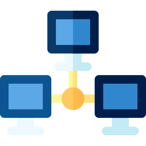 Network computer monitor connection icon Network computer monitor connection icon