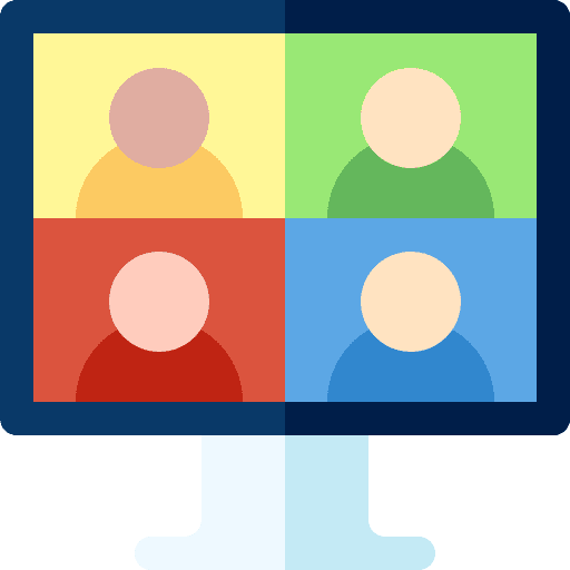 Online meeting online meeting computer user icon Online meeting online meeting computer user icon