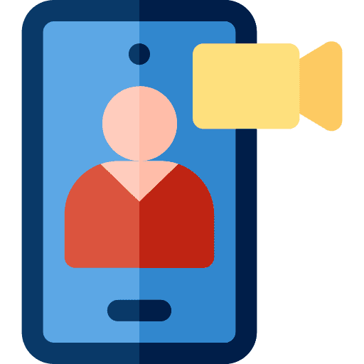 Video call smartphone video conference video camera icon Video call smartphone video conference video camera icon