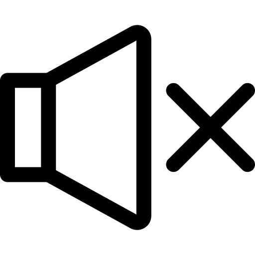 No sound speaker no noise ui icon