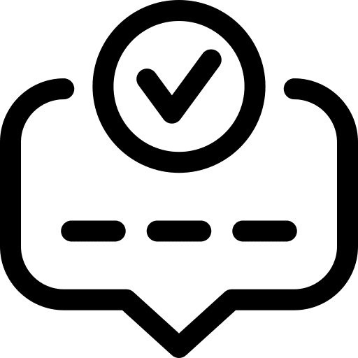 Accept communication communications text icon