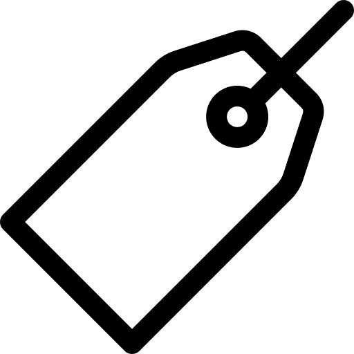 Tag commerce and shopping attribute label icon