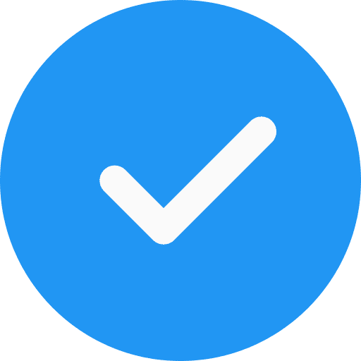 Check ok completion instagram verified badge icon