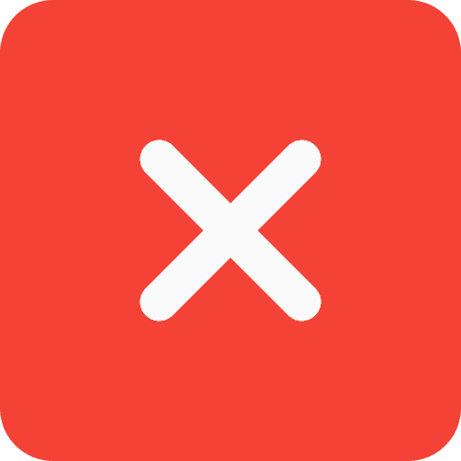 Remove erase cross mark square icon