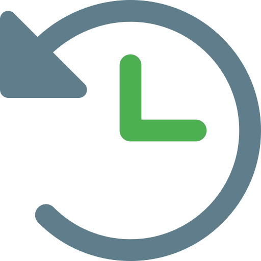 Back arrow reduce time ui yesterday icon