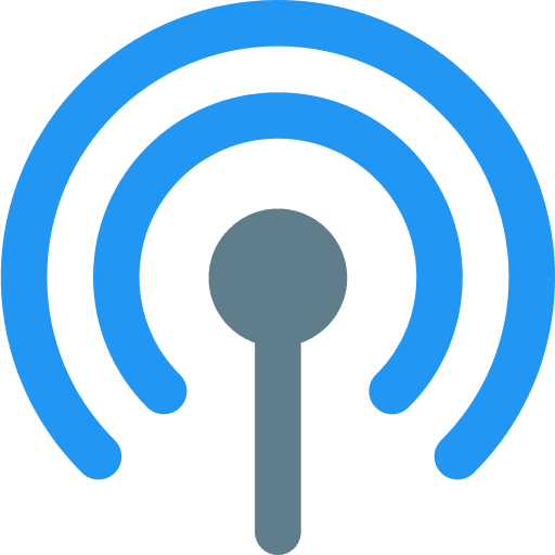 Signal connection multimedia signal icon