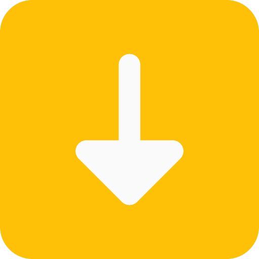 Arrow down low multimedia option square icon
