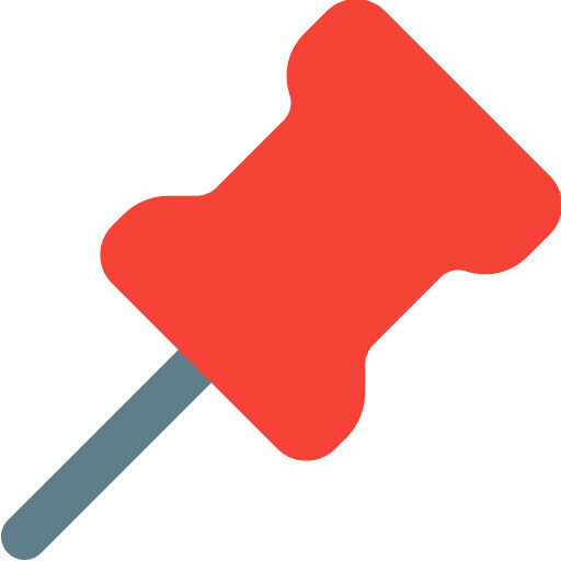 Pin attachment attach push pin icon