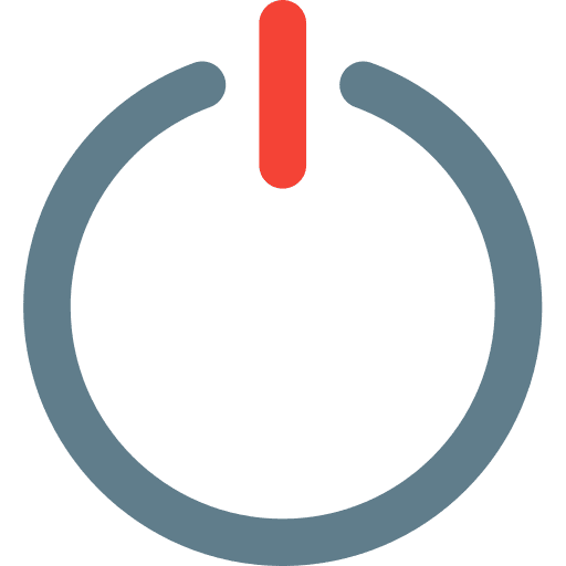 Power power shutdown circle icon