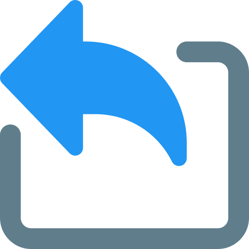 Share arrow back share icon