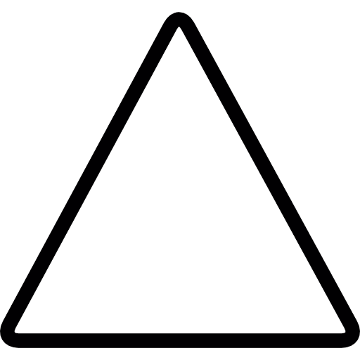Equilateral triangle delta pyramid polygon icon