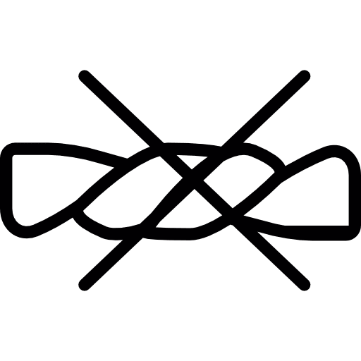 No rope forbidden prohibited cross icon