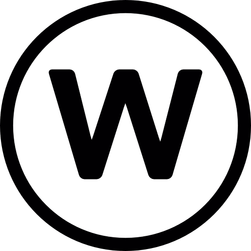 Wet cleaning symbol round typography icon