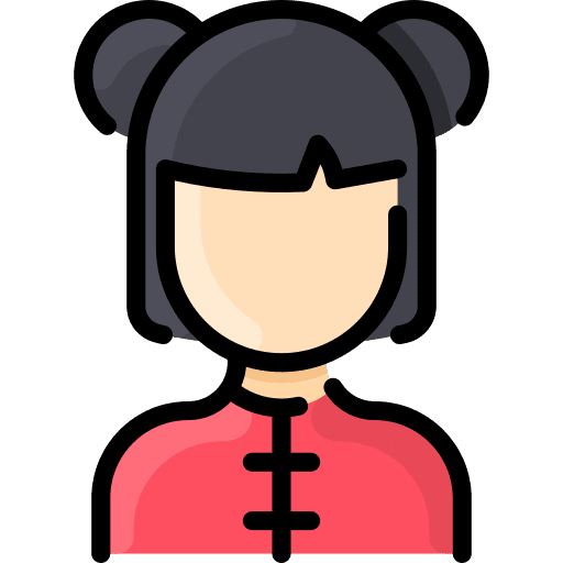 Woman chinese profile user icon Woman chinese profile user icon